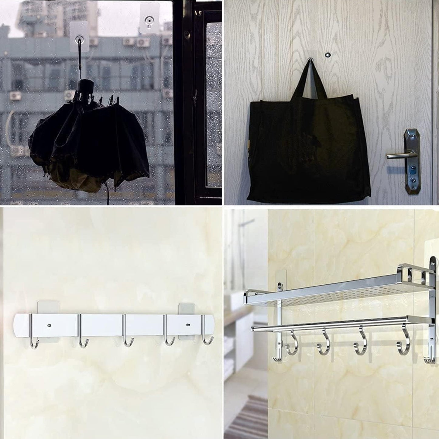 Transparent reusable wall hook used in home decor