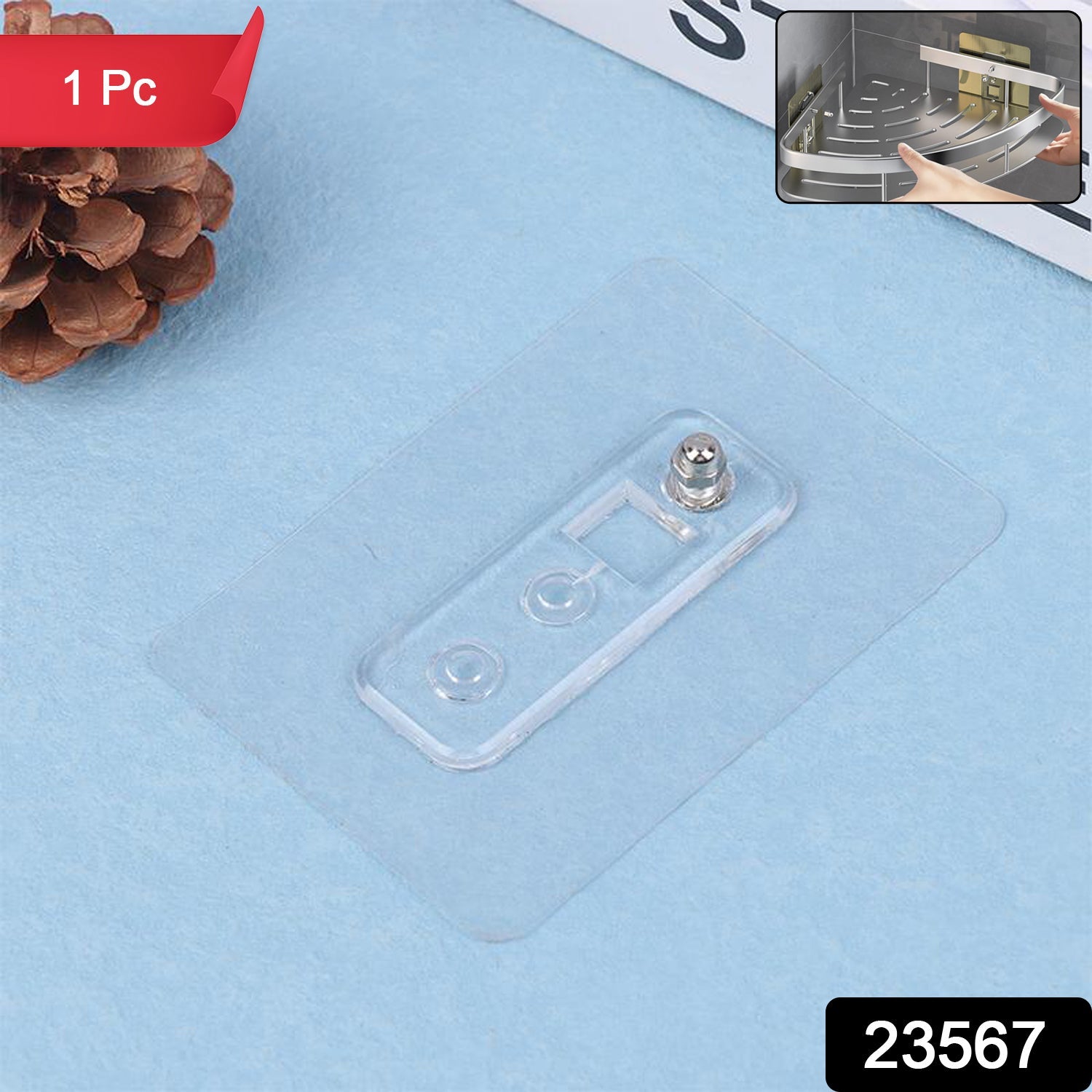 Self stick plastic wall hook pack for home organization