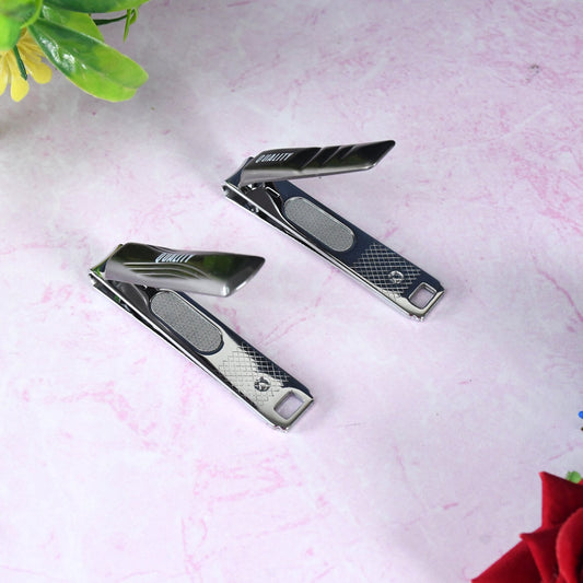 Stainless steel folding large nail clippers with nail file and sharp blades