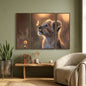 Vibrant Lion Cub 3 panel MDF wall art for kids' room decor