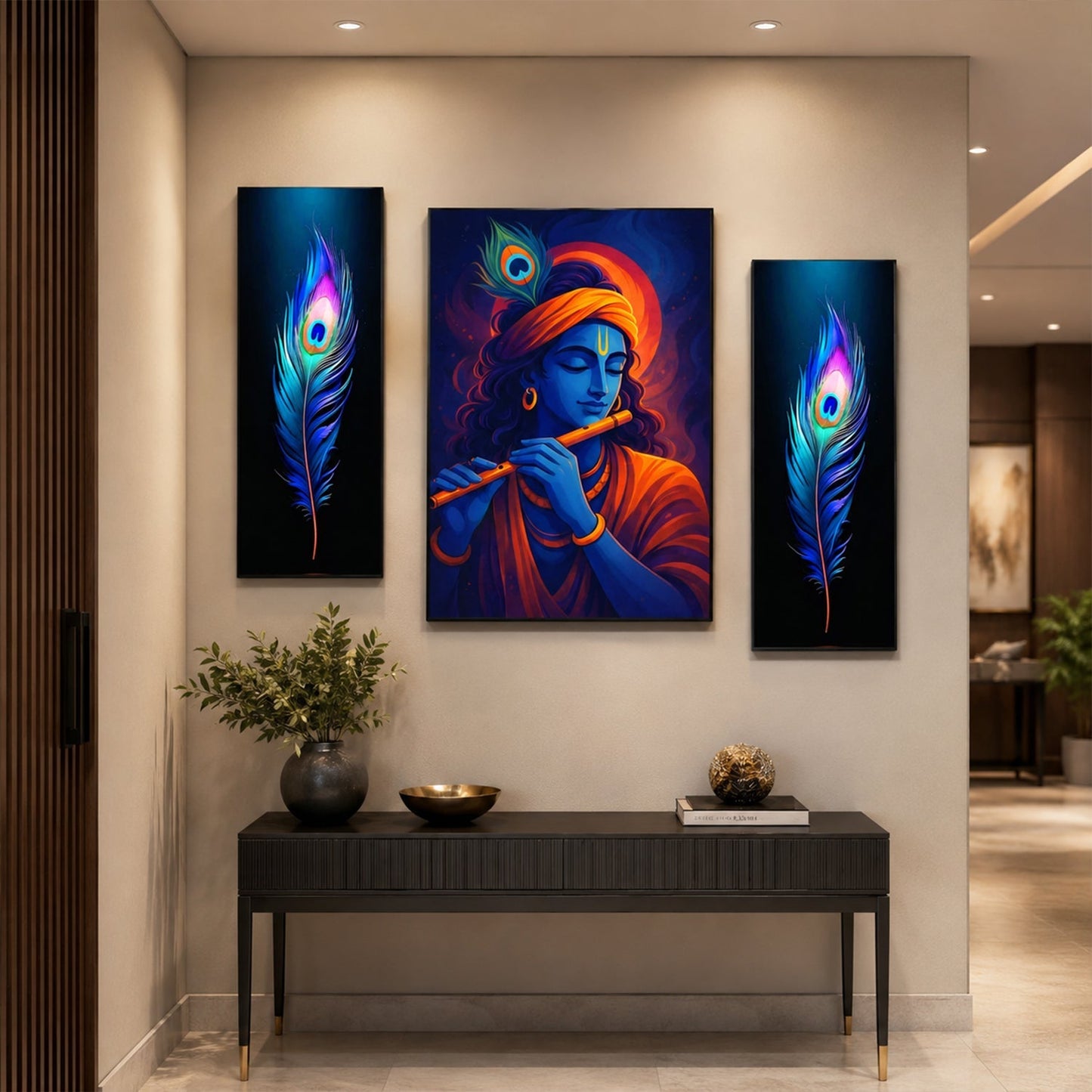 Krishna spiritual decor frame for Wall Art