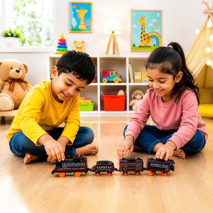 Express train set with realistic lights and sounds for kids