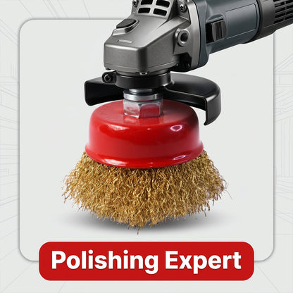 Wire brush for deburring and surface finishing