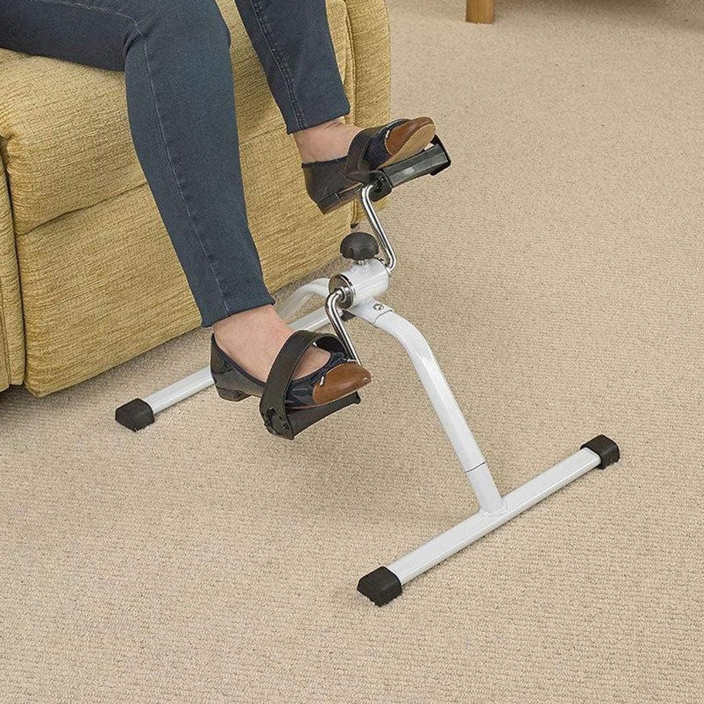 Mini cycle pedal exerciser designed for compact indoor use