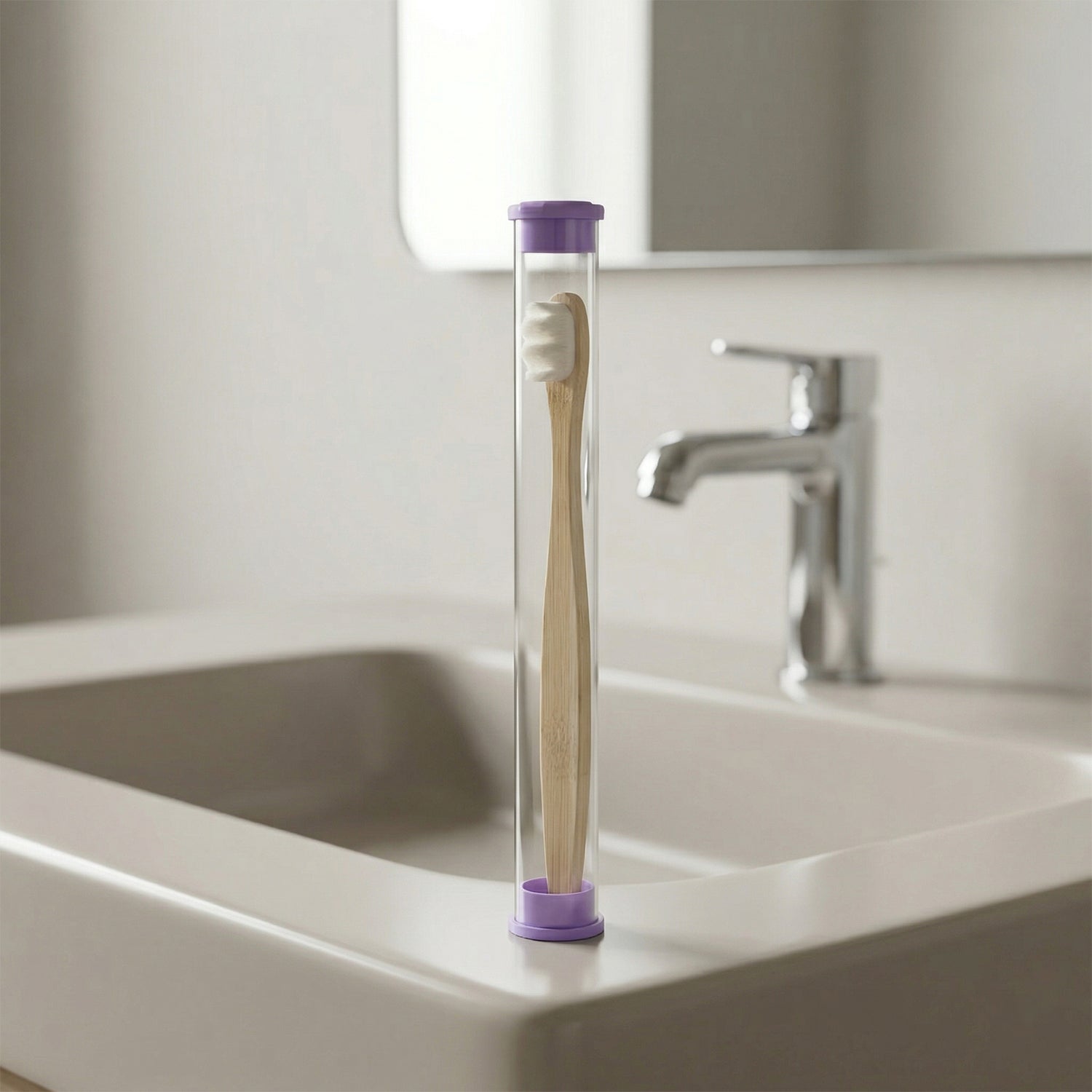 Soft bristle wooden toothbrush supporting oral health