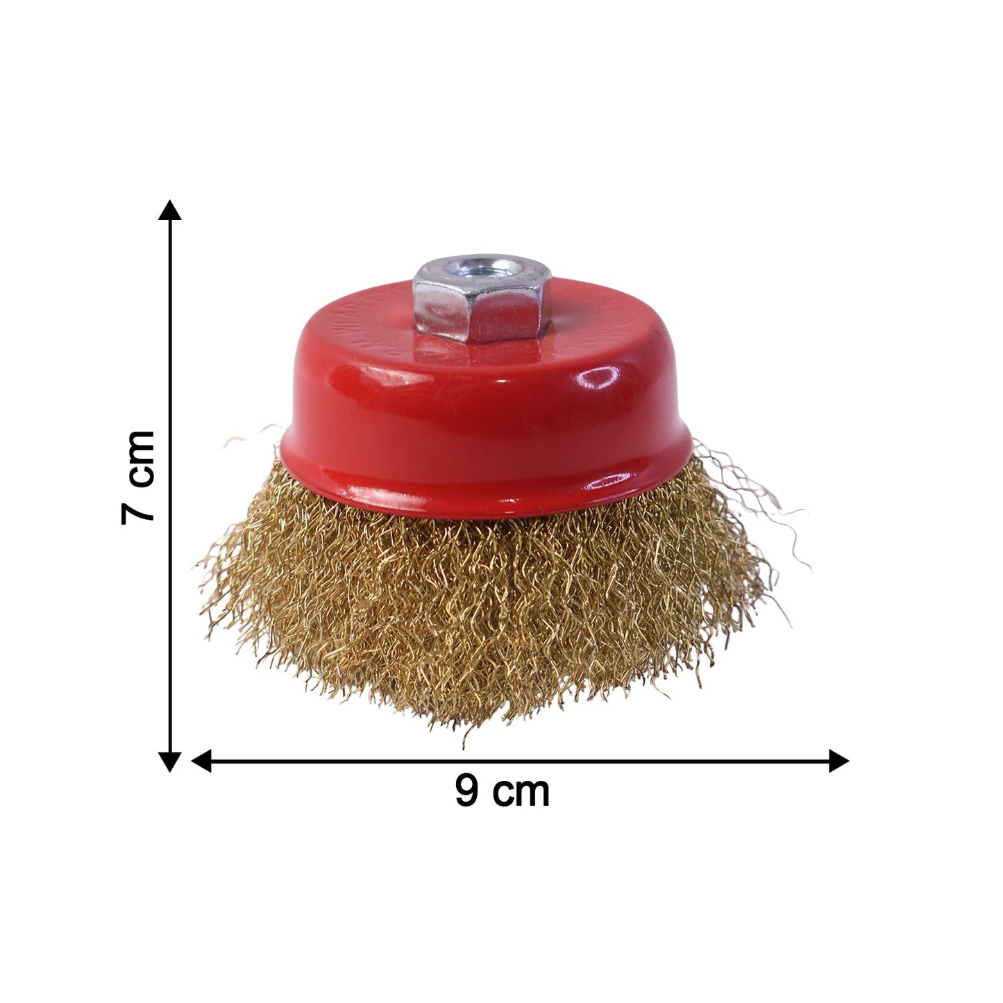 Wire brush removing paint from metal
