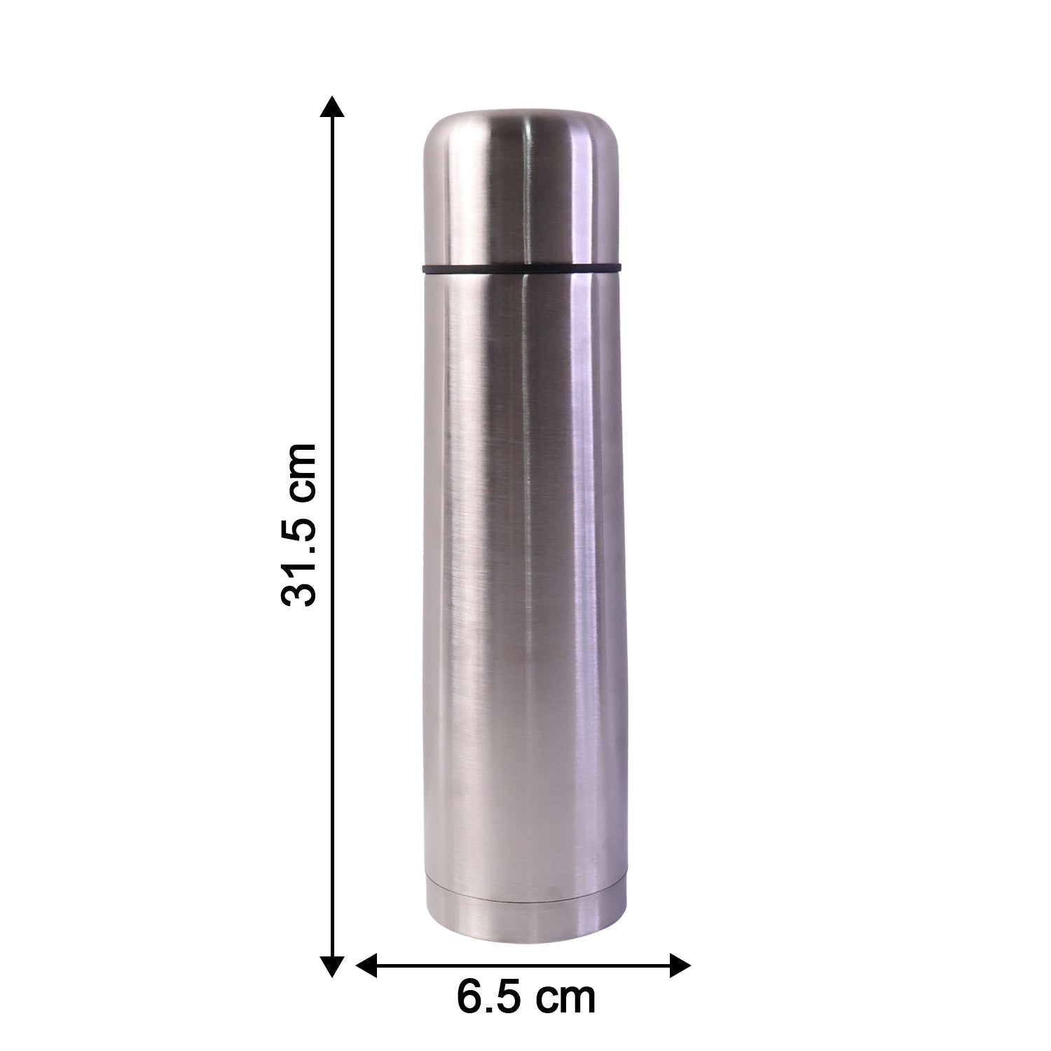 Travel flask made of stainless steel with carry bag