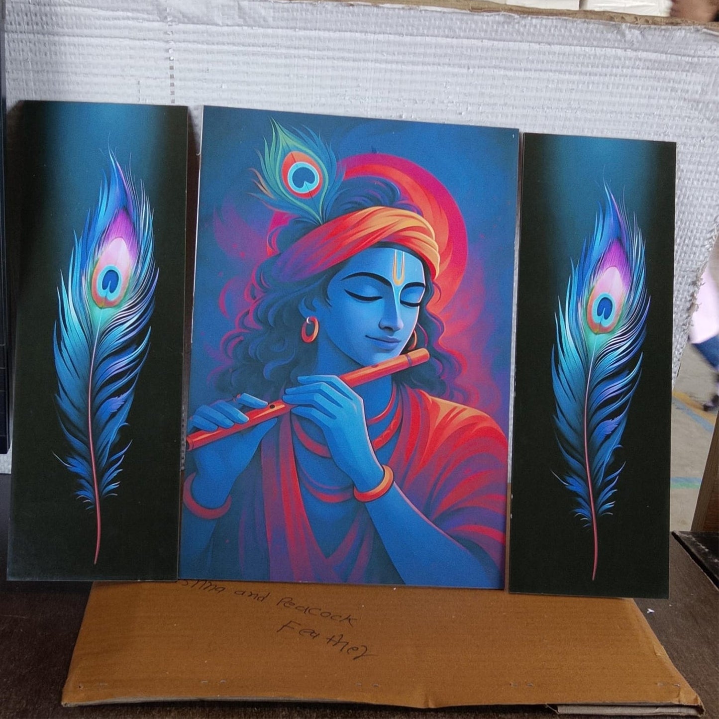 16x12 inch Krishna MDF wall art frame