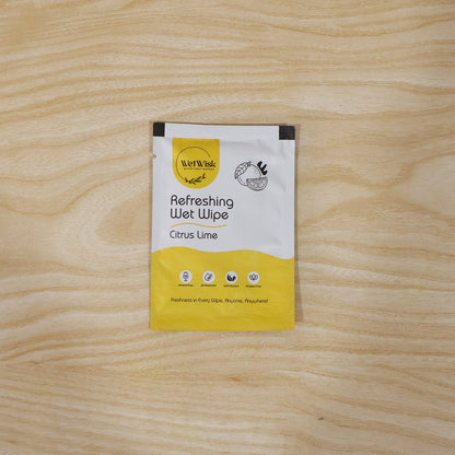 Citrus Lime Wet Wipes for daily hygiene use