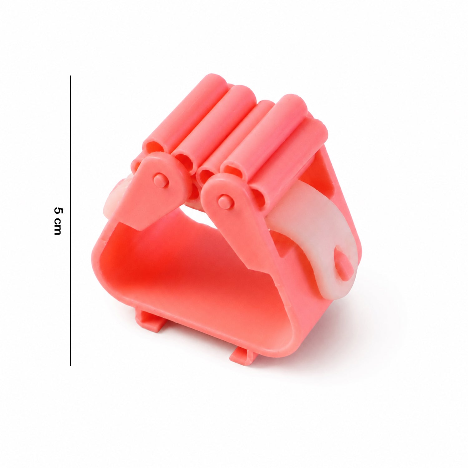 Broom holder clips for mop storage, wall-mounted design