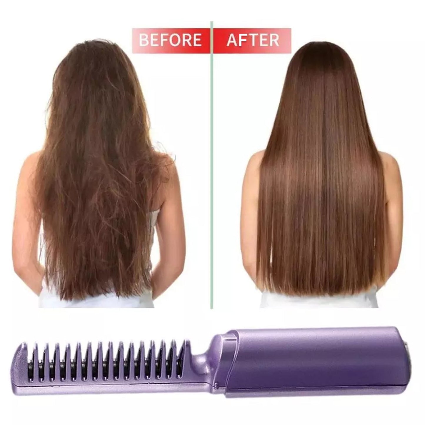 Daily use of cordless hair straightening brush