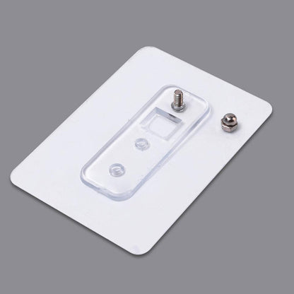 Reusable plastic wall hook with adhesive mounting
