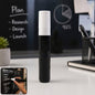 Black chalk marker pen with wide chisel tip for chalkboard and glass writing