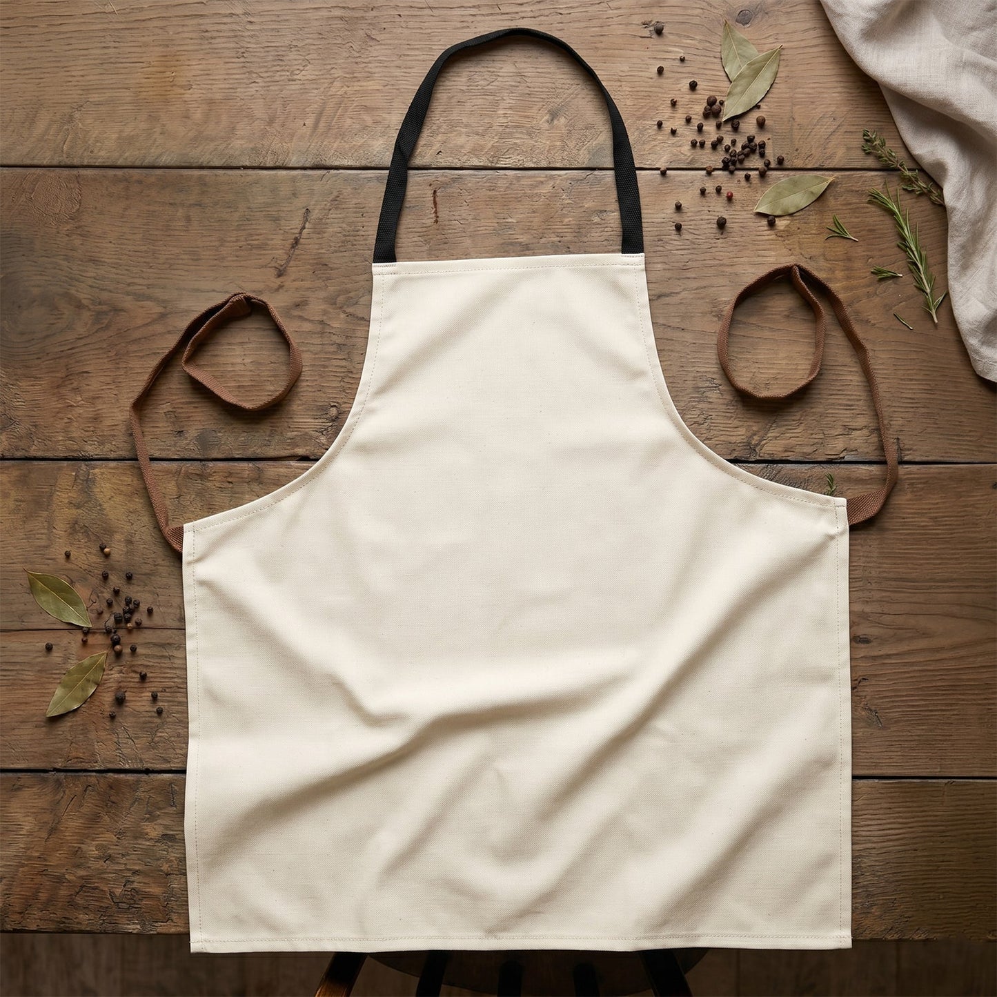 Close-up of adjustable apron straps