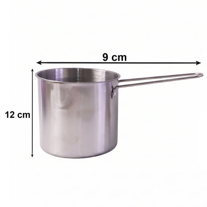 Size guide for deep frying pot to assist in selection