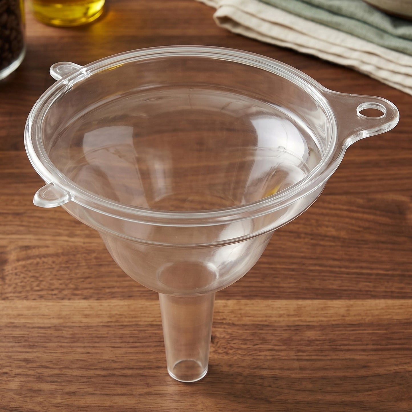 Funnel used for pouring oils, liquids, and powders into bottles