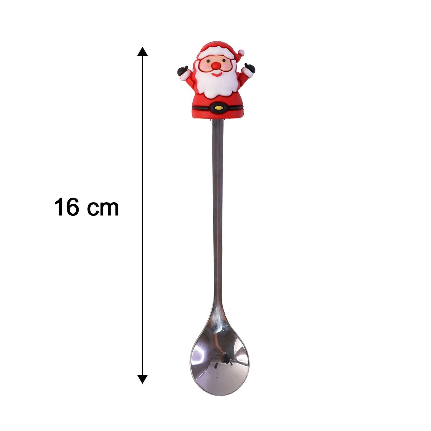 Size guide for cartoon spoon set, stainless steel finish
