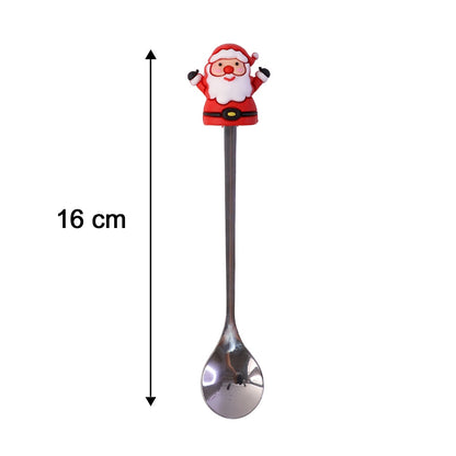 Size guide for cartoon spoon set, stainless steel finish