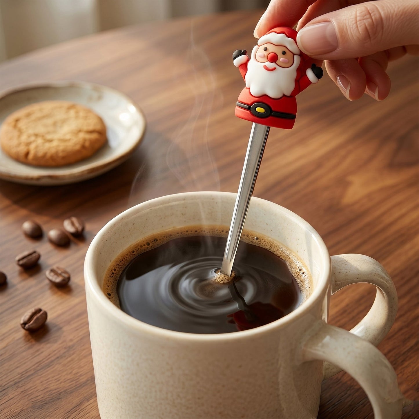 Golden spoon for desserts and tea, stylish and durable