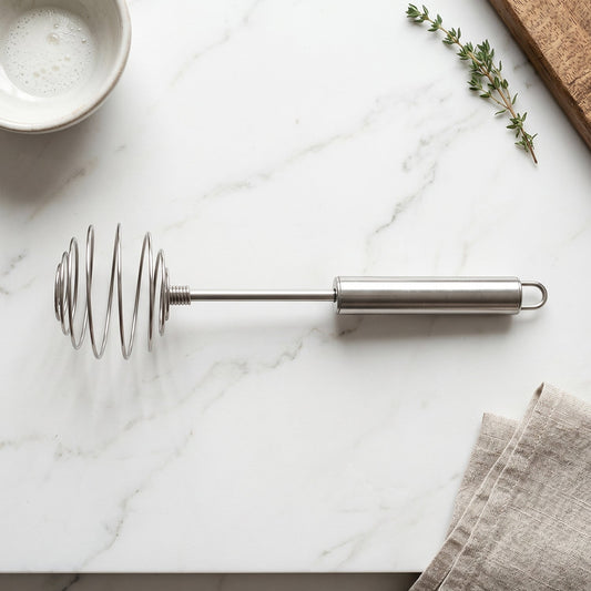 Stainless steel large round spring whisk for kitchen use