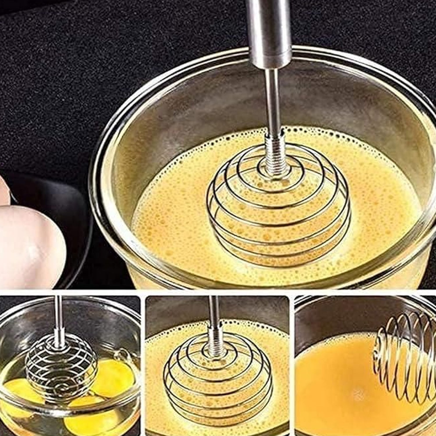 Close-up of spring whisk coil detail for durability