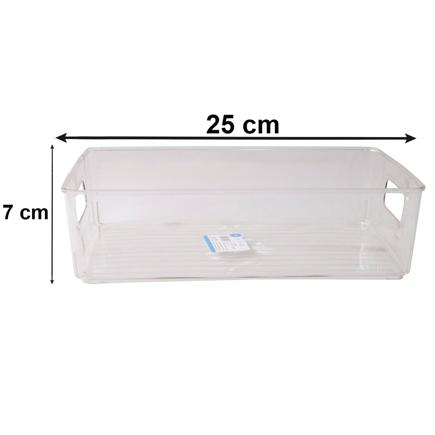 Size guide for transparent storage box
