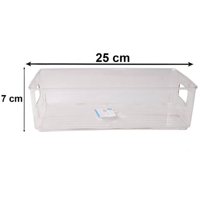 Size guide for transparent storage box