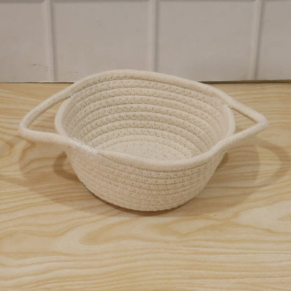 Woven storage basket daily use