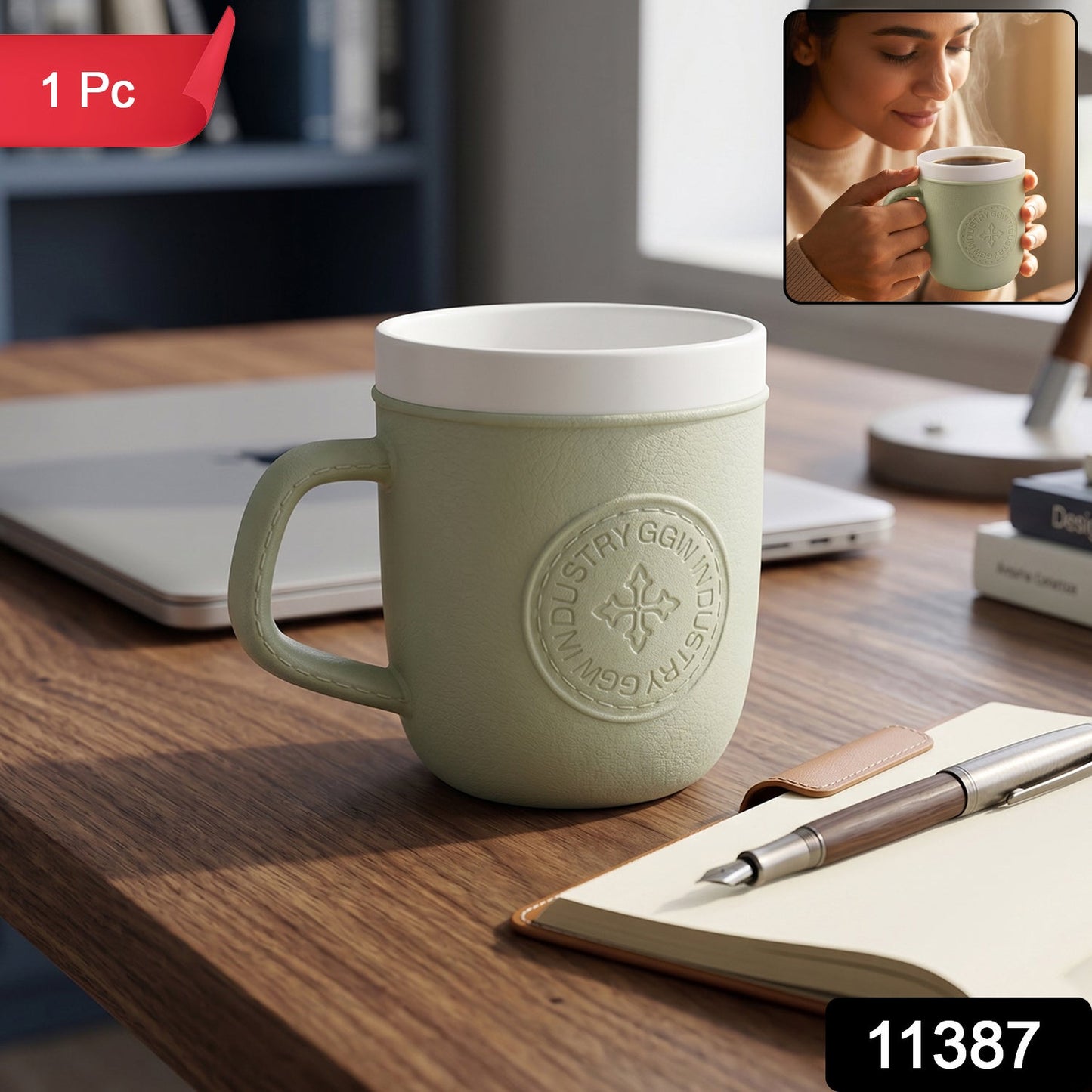 Plastic coffee mug handle pack showing sturdy ergonomic design