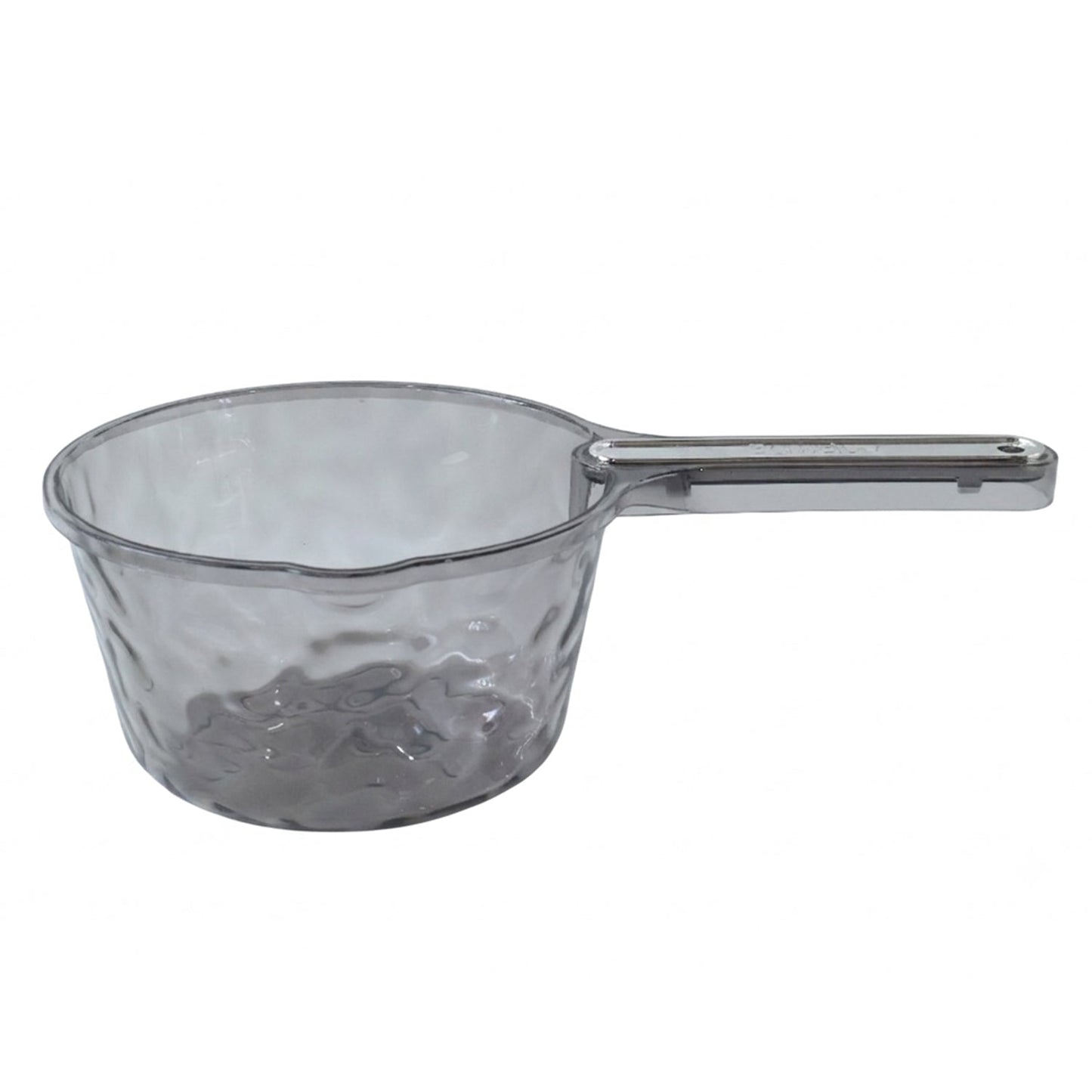 Water dipper on white background for size and design reference