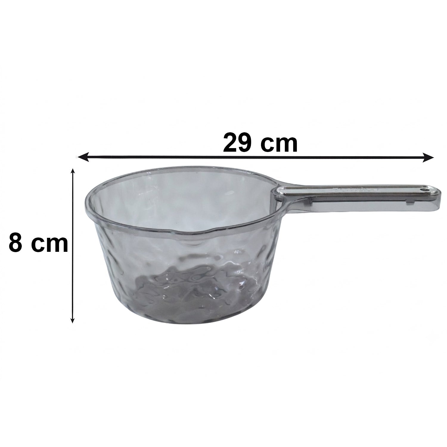 Size guide for water scoop used in household chores