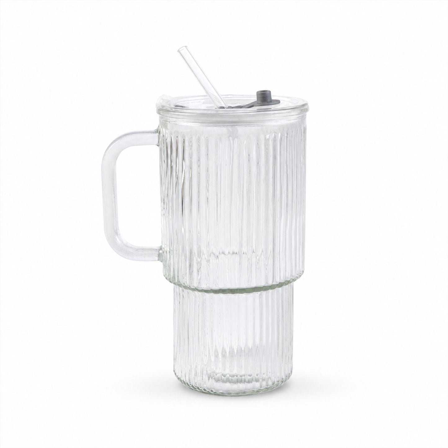 Glass tumbler on white background ready for use