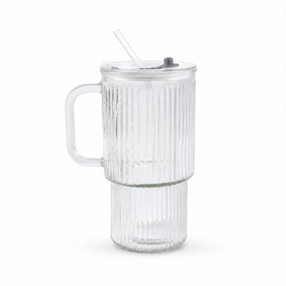 Glass tumbler on white background ready for use