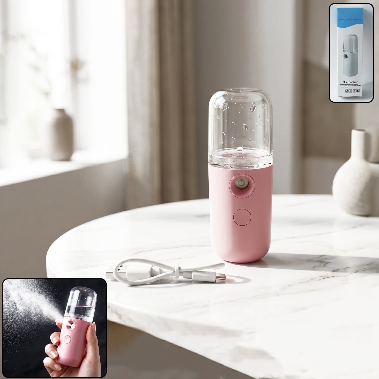 Mini Nano Mist Sprayer for facial hydration