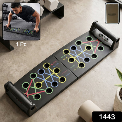 Push up board pack with handles and color-coded slots