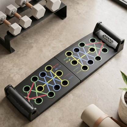 Muscle training push up board with ergonomic handles