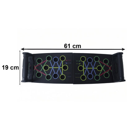 Size guide for foldable push up board