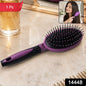Cushioned paddle hair brush with ball-tip bristles for gentle detangling