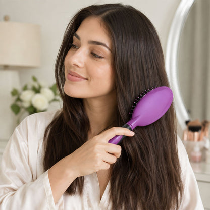 Cushioned paddle brush designed for men, women, and kids