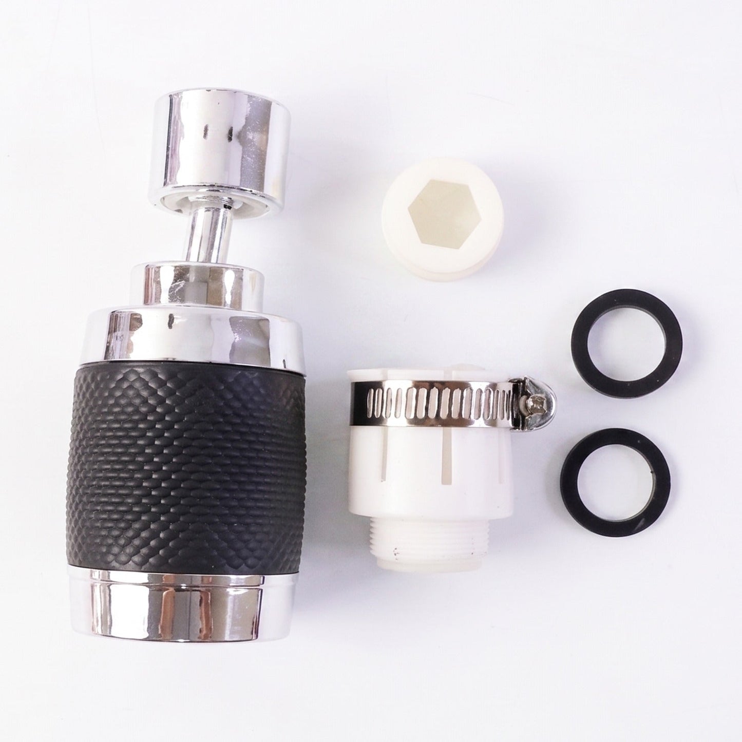 White background showcasing 360¡ faucet sprayer
