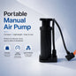 Portable mini foot pedal air pump with hose and nozzles for inflatables and tires