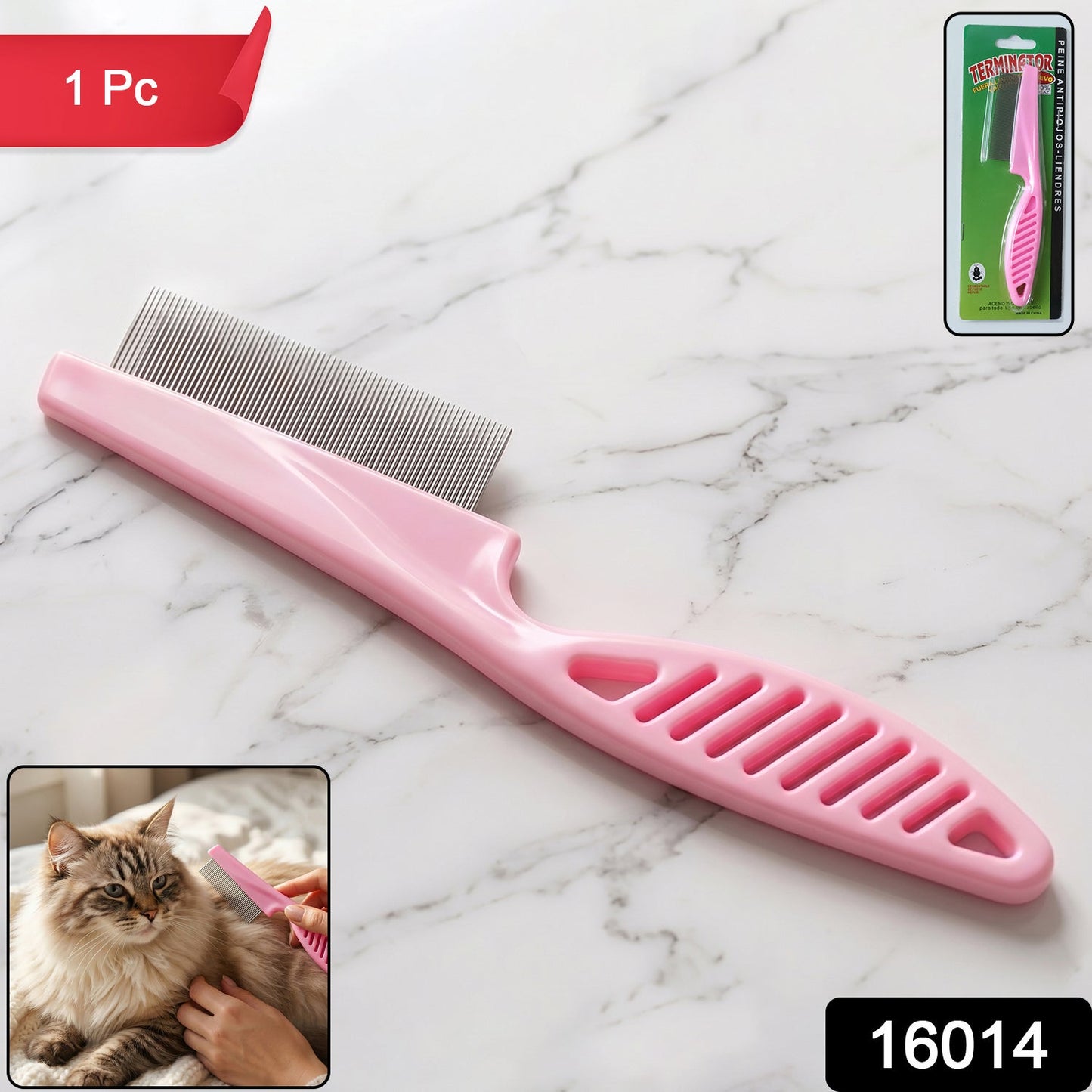 Dog grooming comb reducing fur shedding