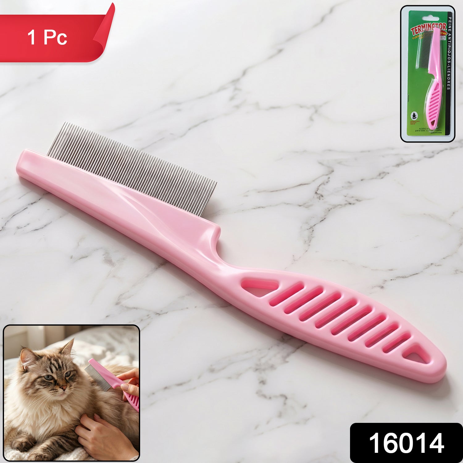 Dog grooming comb reducing fur shedding