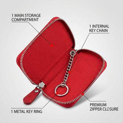 Use of snap hook for attaching leather key case