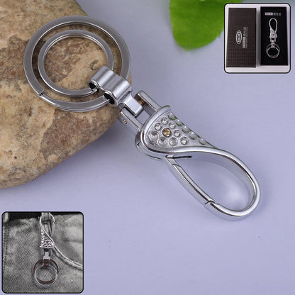Swivel hook double key rings for secure key organization