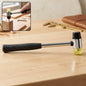 Double head rubber mallet with steel handle for DIY & home repairs