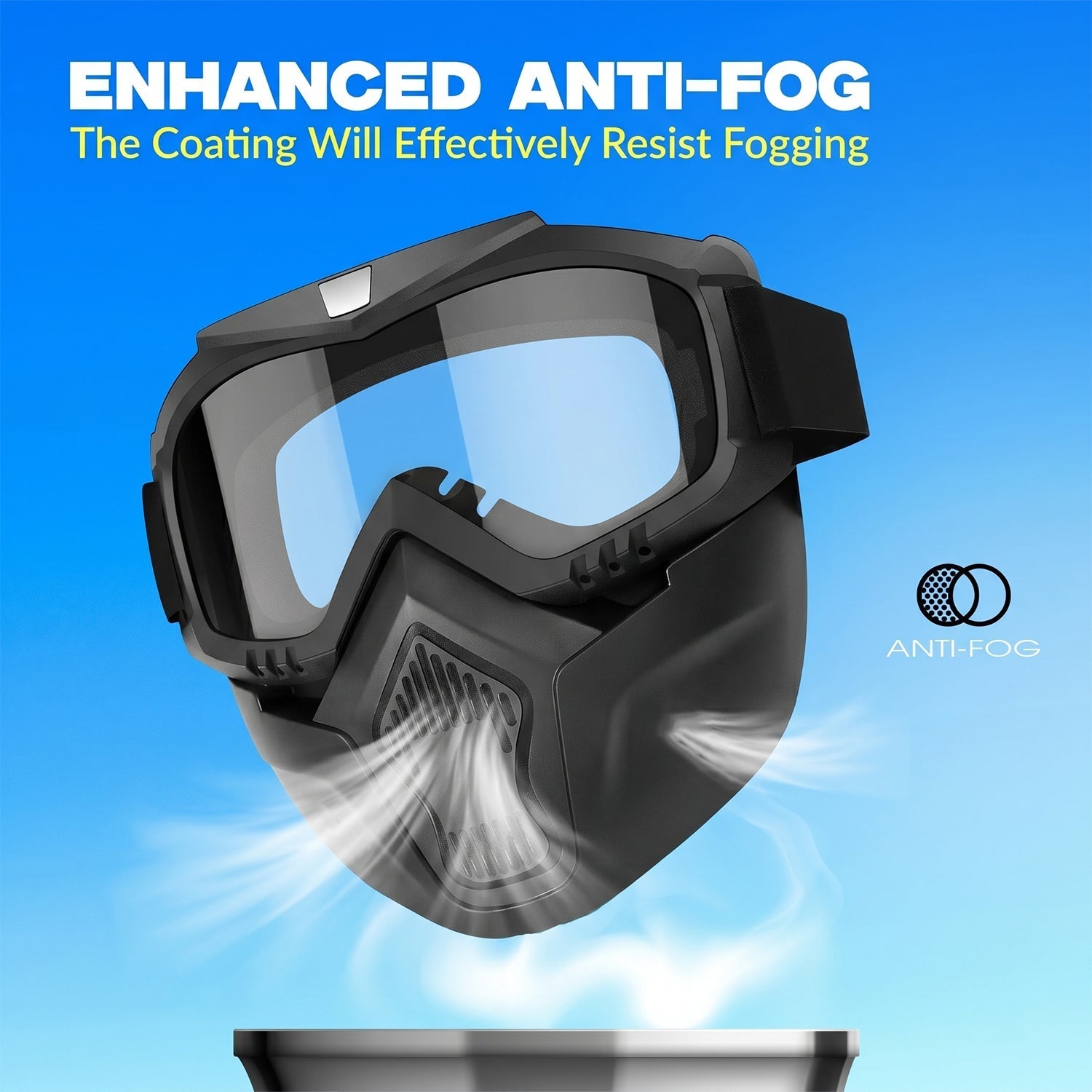Riding goggles equipped with protective design for outdoor sports