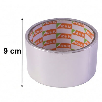 Foil tape size guide indicating 4.8cm width and 10 yards length