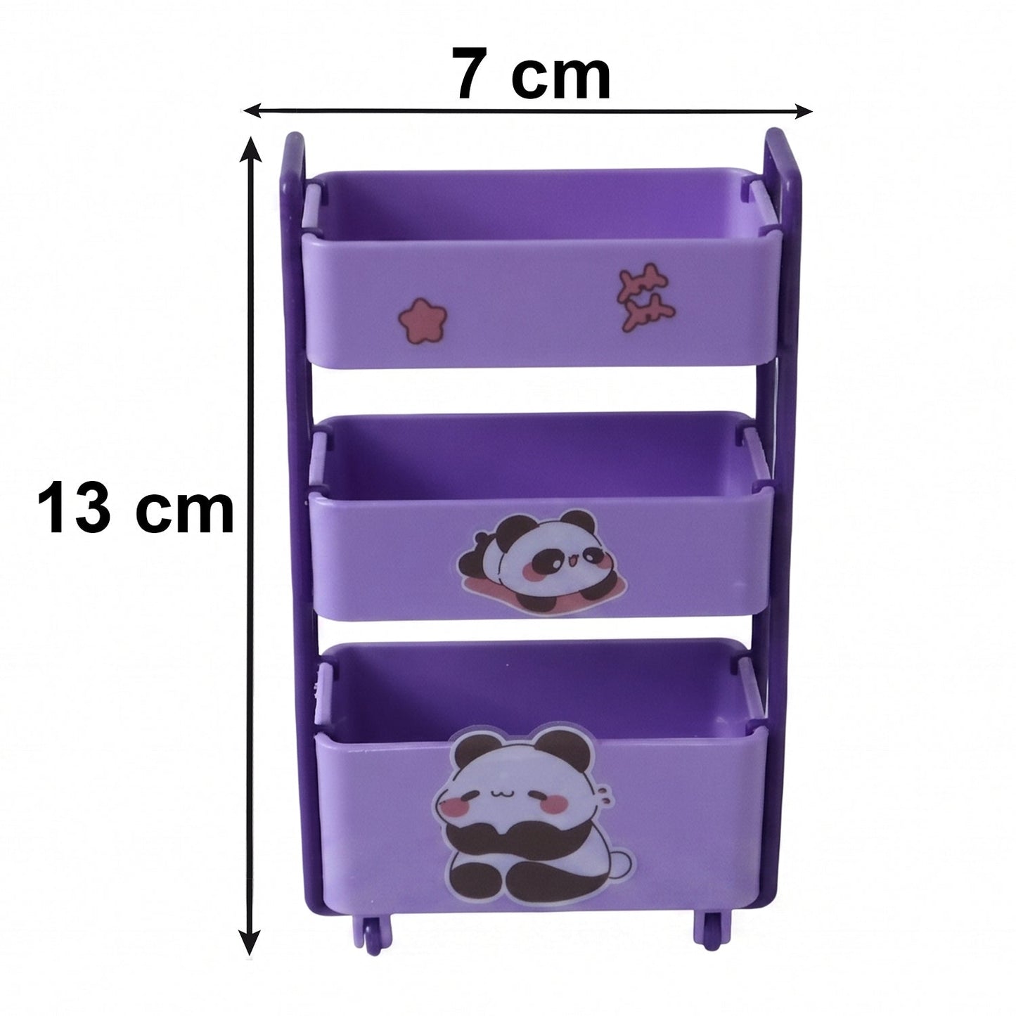 Size graphic showing the compact dimensions of the trolley.