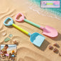 Kids beach sand shovel toy set with colorful plastic tools for outdoor play